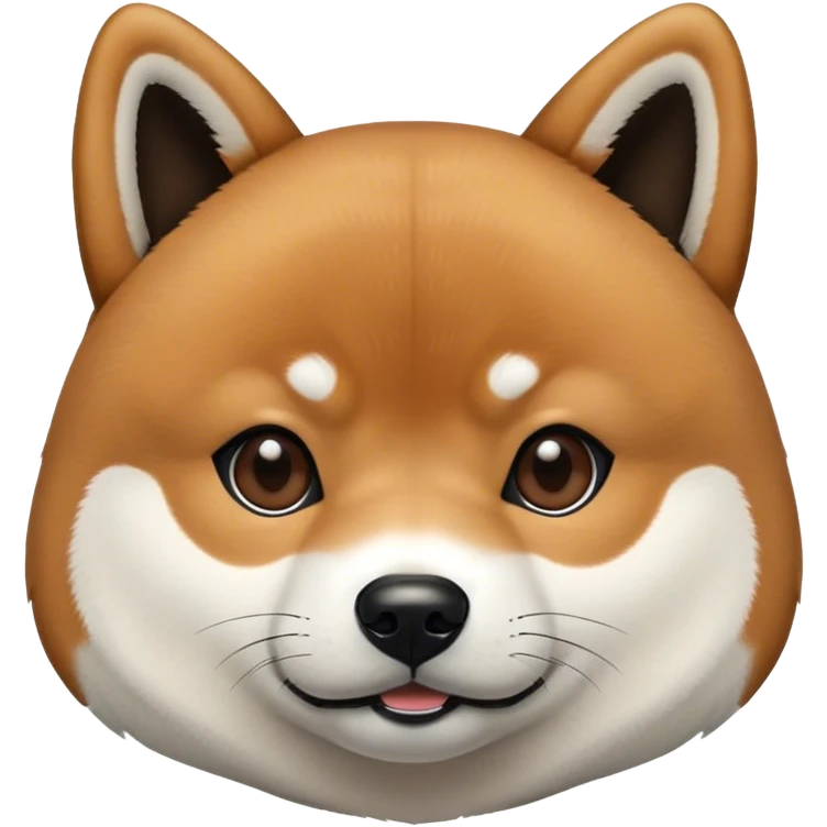 Brown black and White Shiba inu emoji