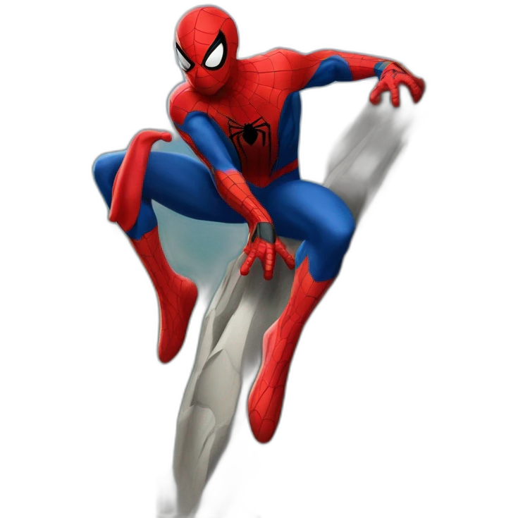 Spider man escalade une montagne emoji