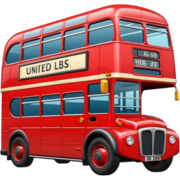 красный двухэтажный автобус из United Kingdom  emoji