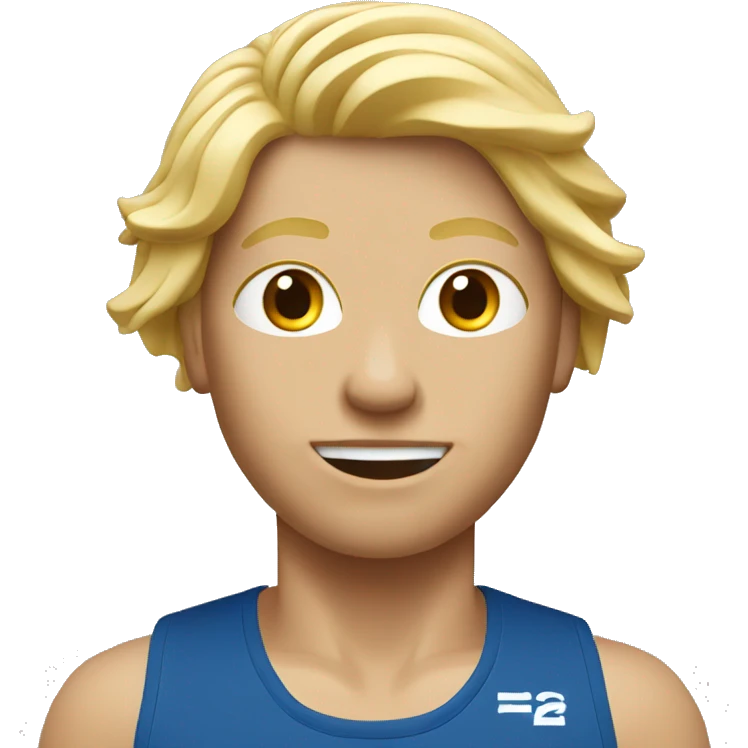 Marathon runner with blond hair emoji