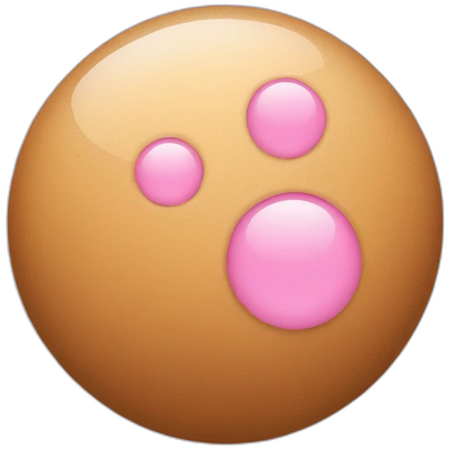 Two skintone balls with pinkish circle inside emoji