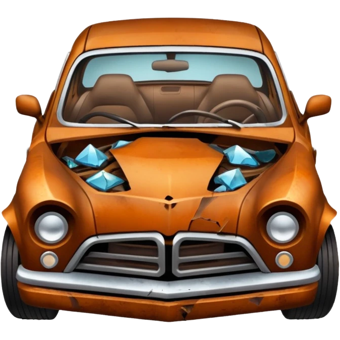 crashed car emoji