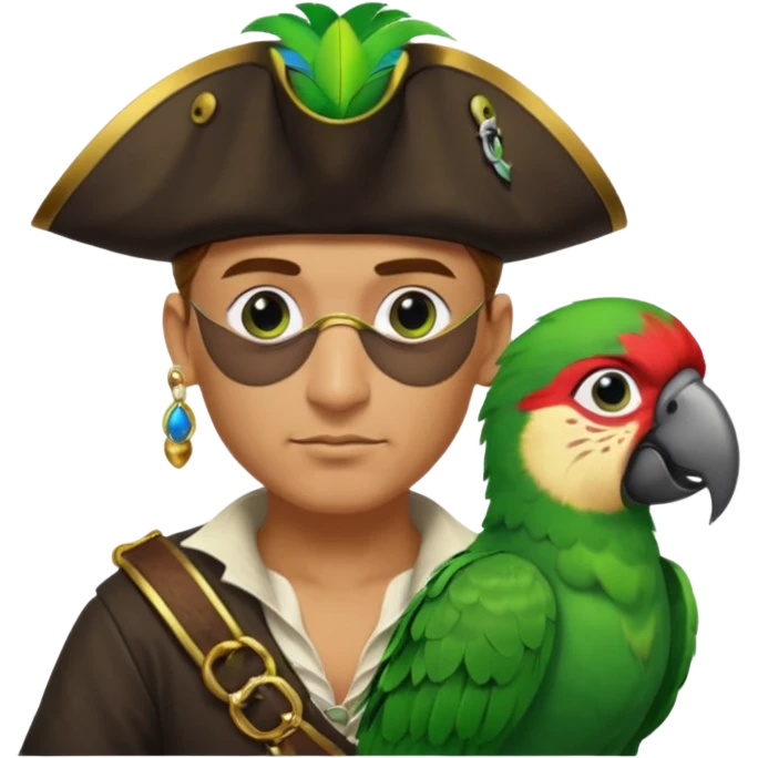 pirate and parrot emoji