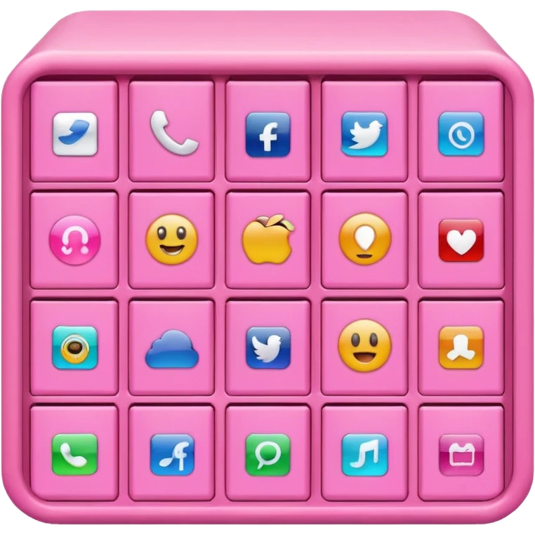 pink app drawer  emoji