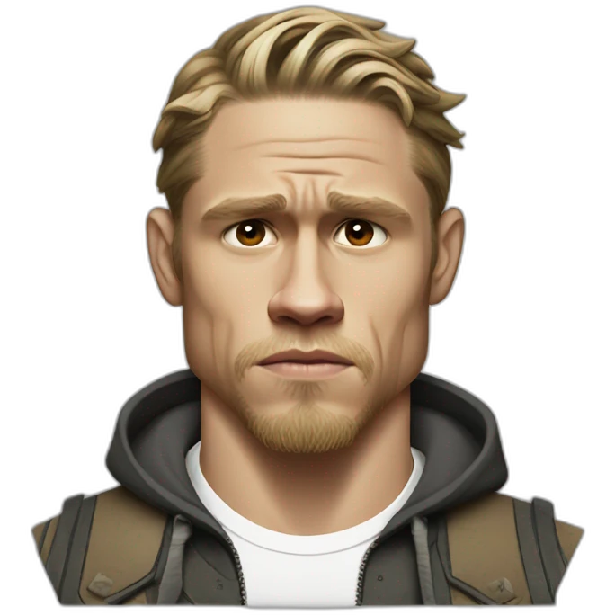 charlie hunnam angry cartoon wearing henley emoji