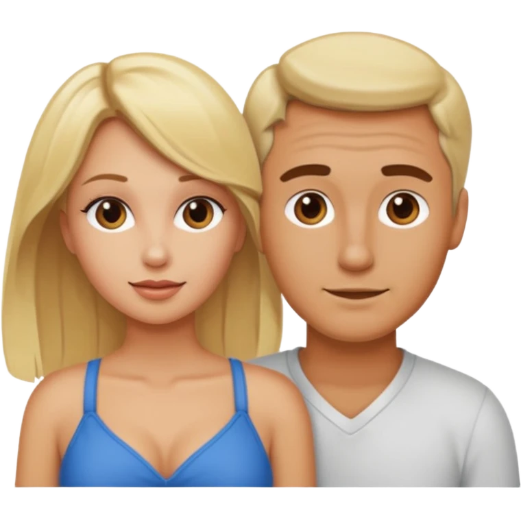 Blonde woman doggy style intercourse with man emoji