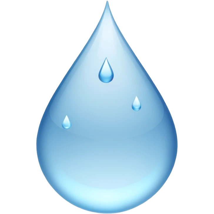 Gota de agua pero en lugar de azul que sea blanca emoji