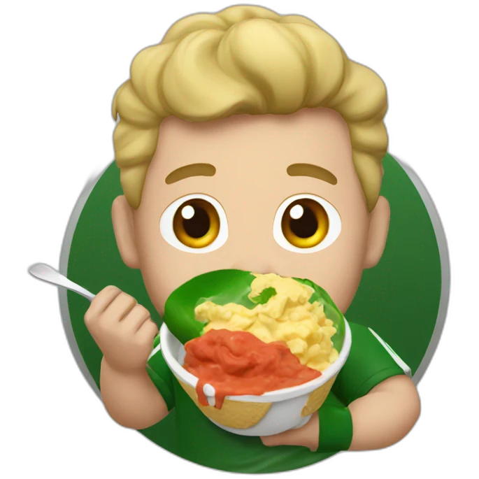 Liverpool player eating mayo emoji