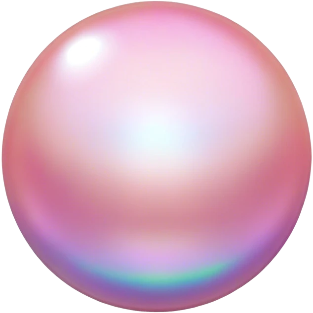 pink iridescent round pearl  emoji