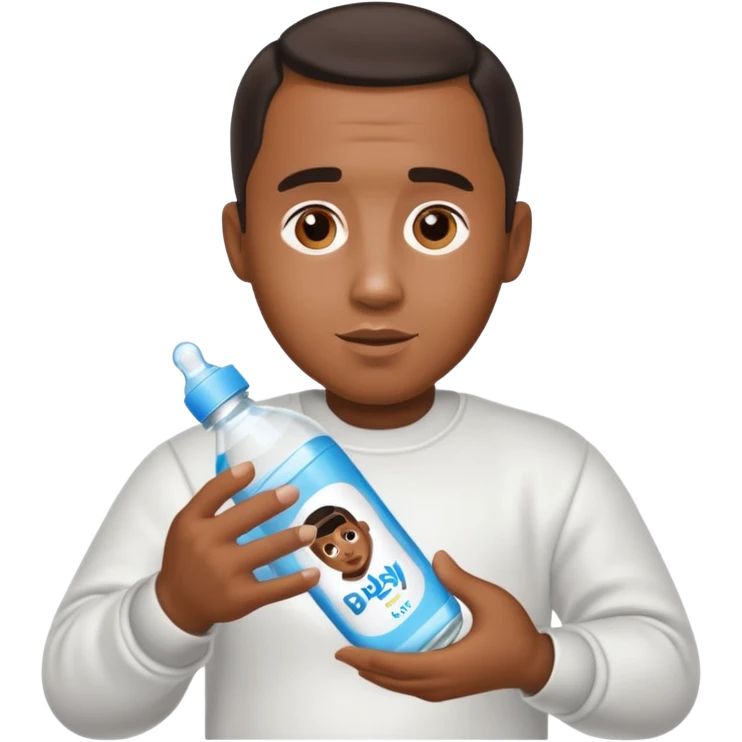Diddy holding baby oil emoji