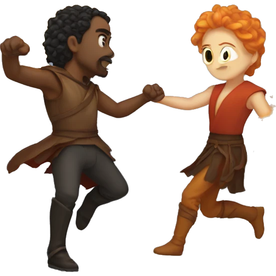 Ice and fire dance emoji