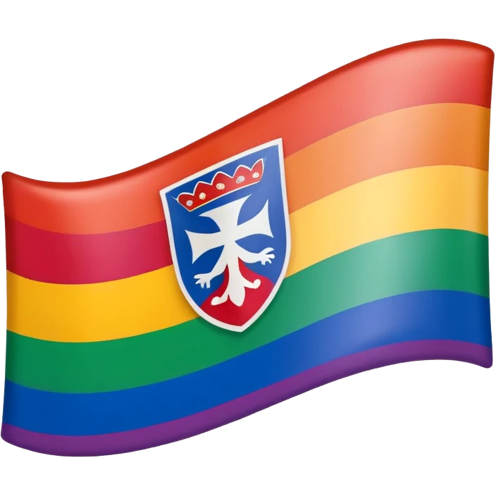 A slovak flag combined with a gay flag emoji