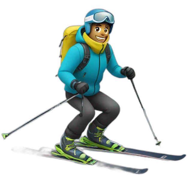 Men skiing emoji