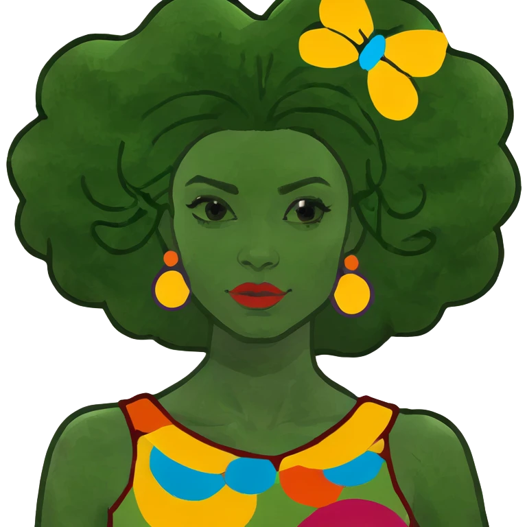 morena dos cabelos grande emoji