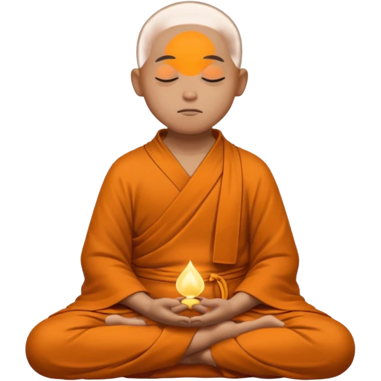 monk meditating emoji