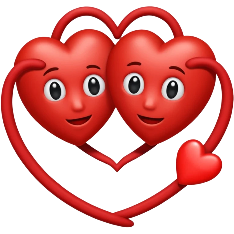 Ein rotes Bsnd zwischen zwei Herzen emoji