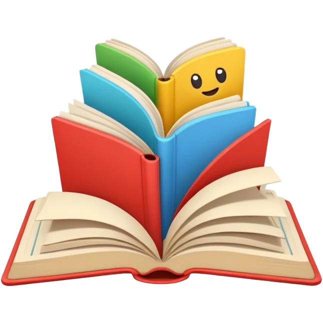 A minimalist emoji-style icon representing wordplay — symbolizing creativity with language. It features an open book or speech bubble merging with playful letters or word fragments, forming a clever visual pun. emoji