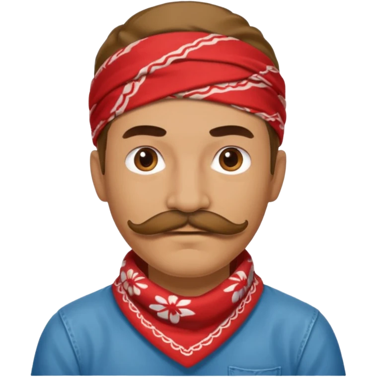 mustached with bandanas emoji