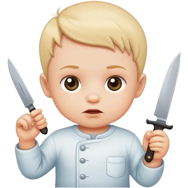 baby holding a knife emoji