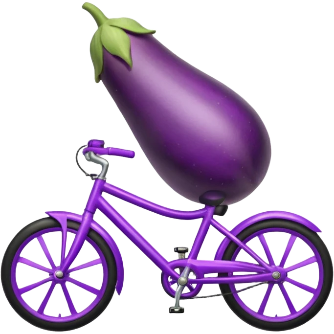 Eggplant riding bike emoji
