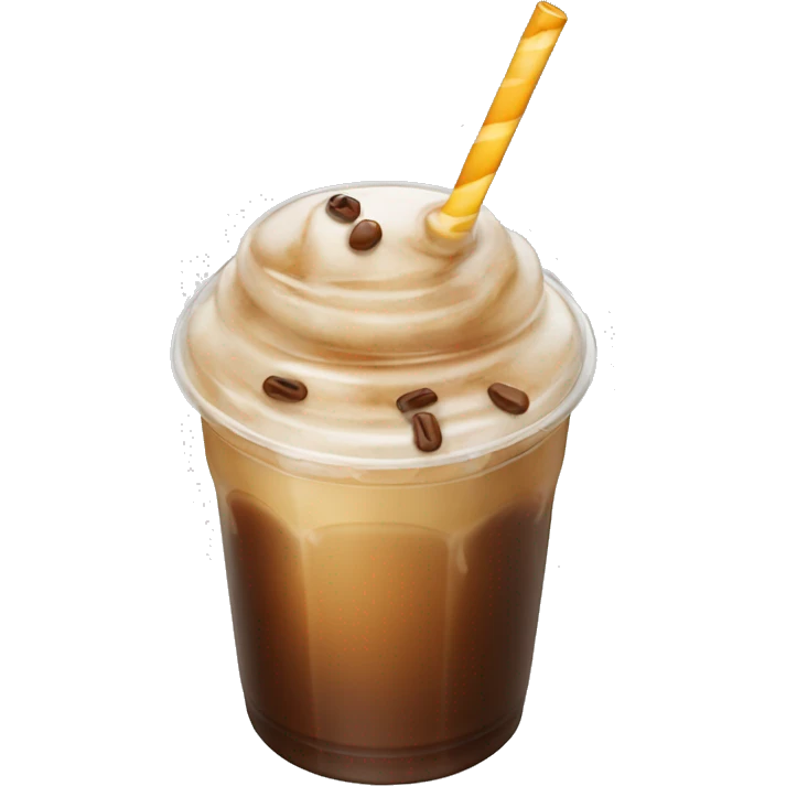 iced coffee with carmel  emoji