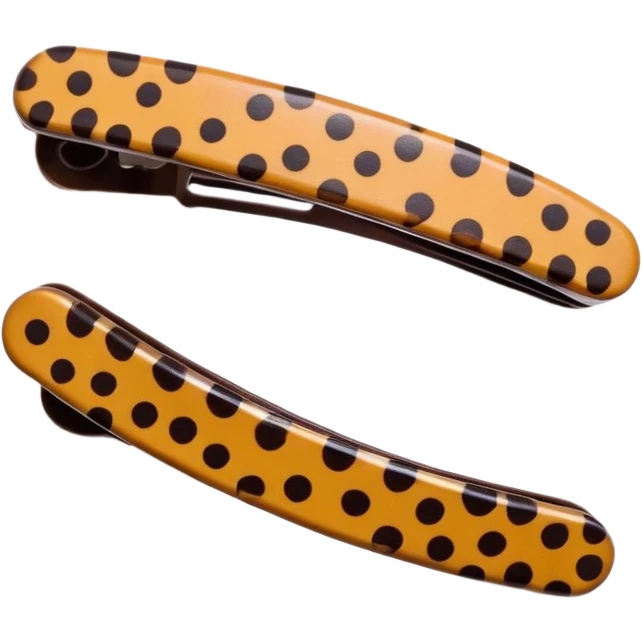 Make a cheetah pattern hair clip emoji
