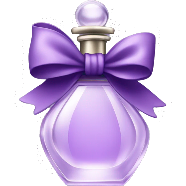Light purple dainty perfume bottle with dark purple bow emoji