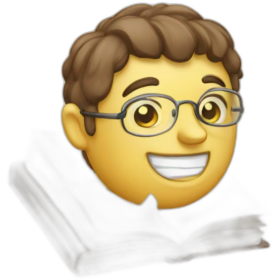 Kluk s notebookem emoji