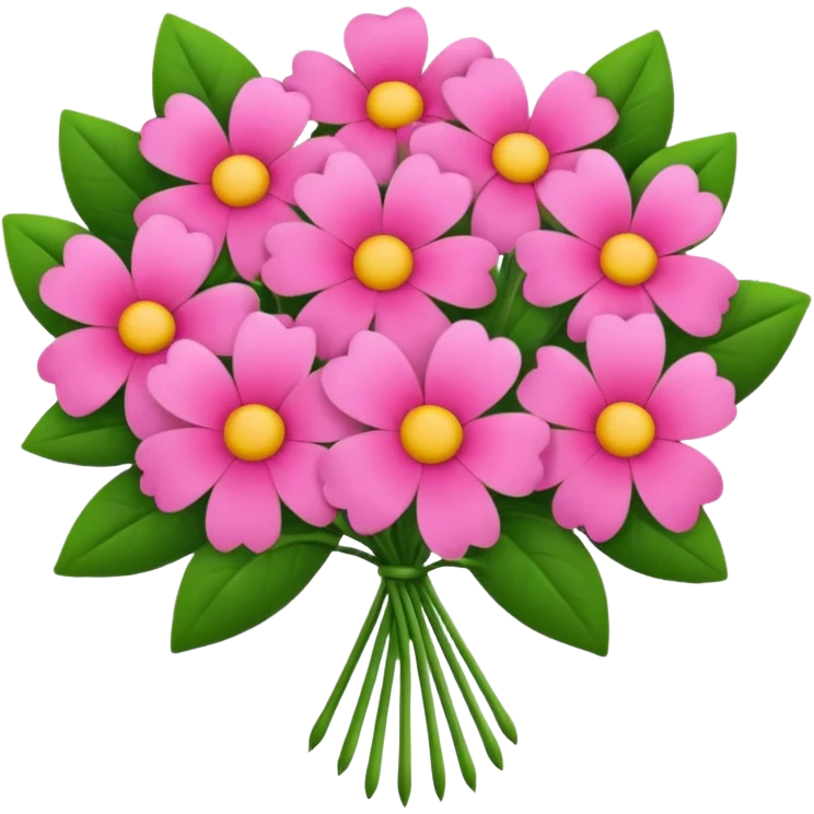 Valentines Day pink flowers emoji