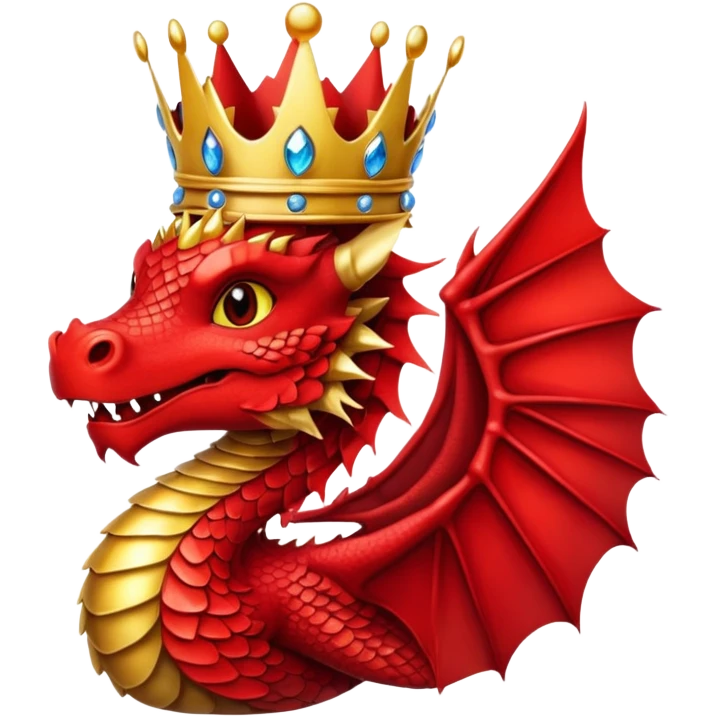 red dragon wears a crown emoji