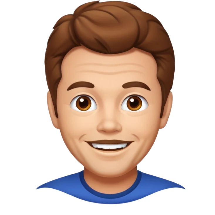Russ Tamblyn with brown hair emoji