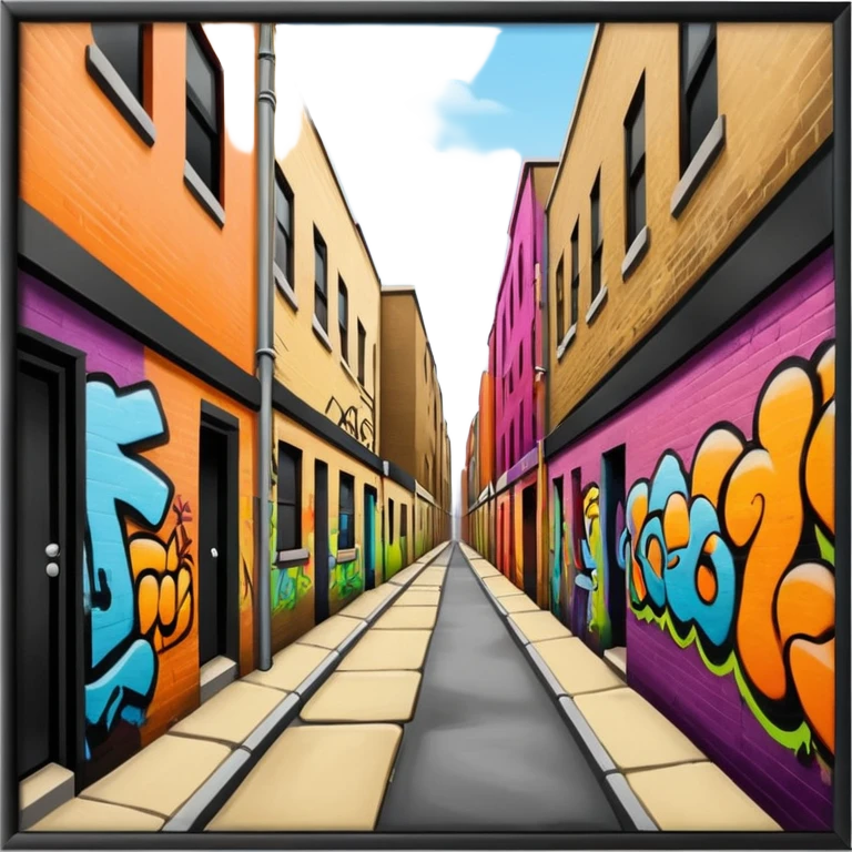 Pedley St Alley graffitti emoji