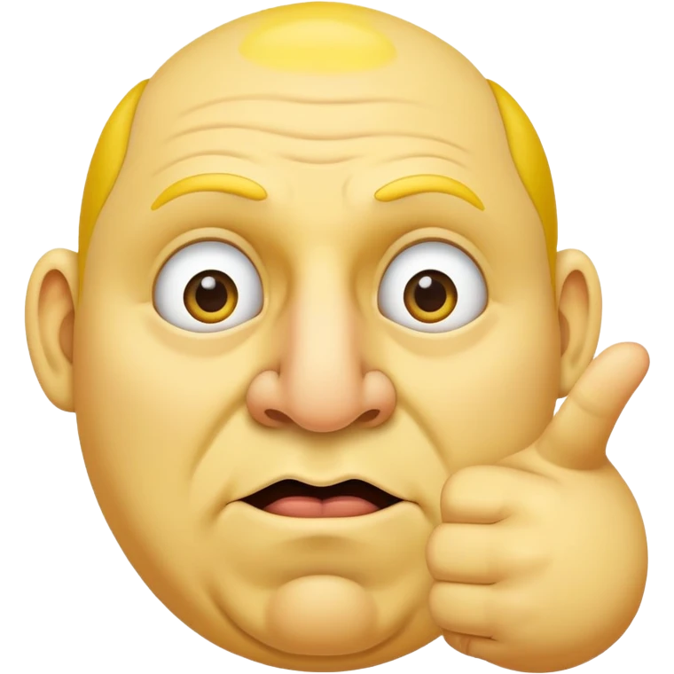 Big nose fat yellow skin guy pointing at me emoji