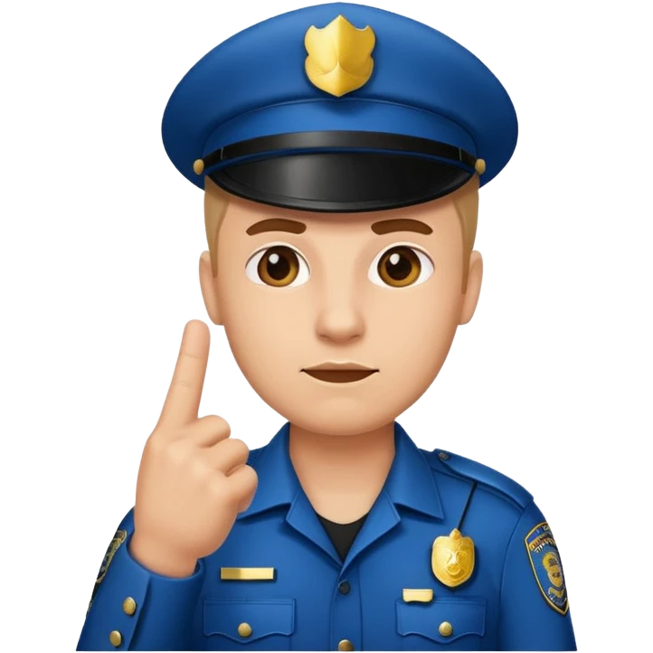 middle finger emoji cop emoji