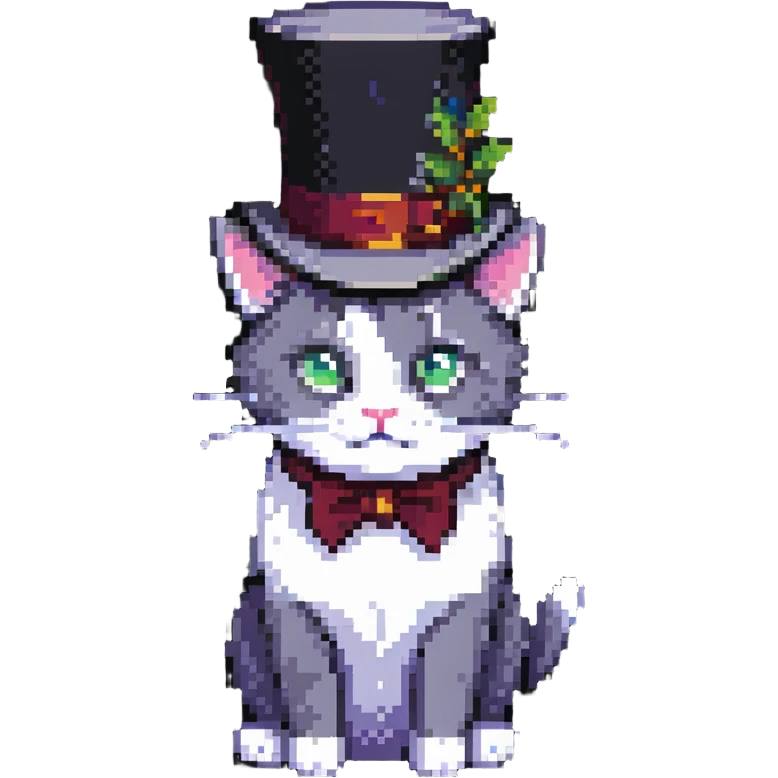 cat with a tophat emoji