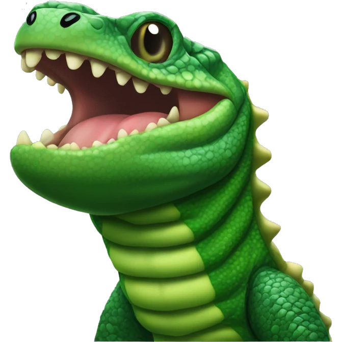 Green Gila Monster Head Big Chin emoji