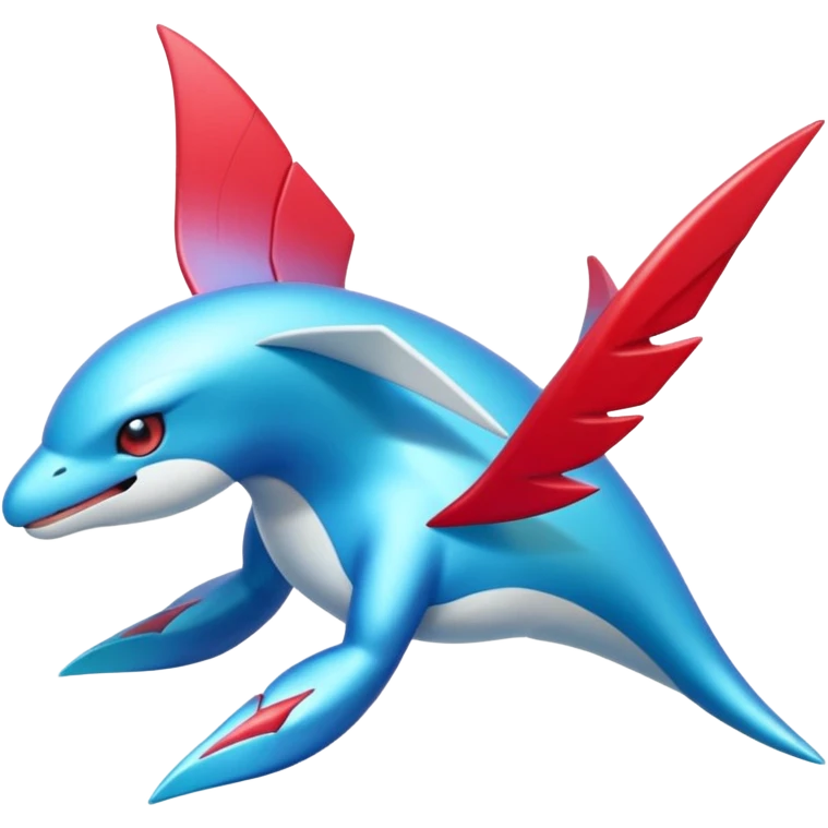 Iridescent shiny cyan red Palkia-Latios-Latias-Salamence-Cresselia-fusion  emoji