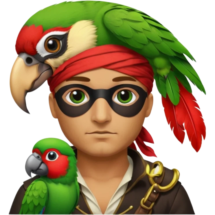 pirate and parrot emoji