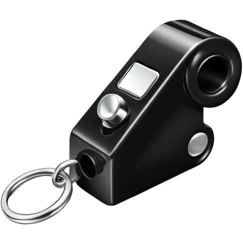 black coach's whistle emoji