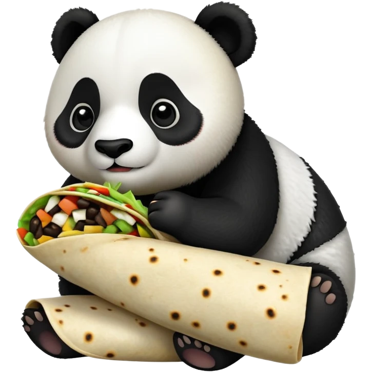 Panda eating burrito  emoji