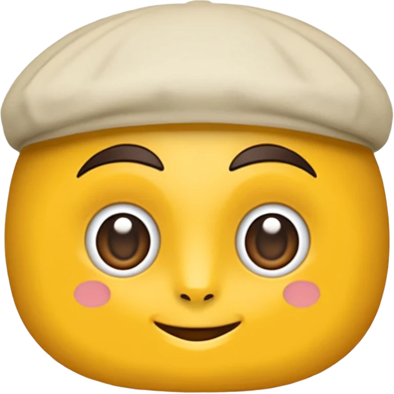 یک آهو با پشم های فرفری که نشسته  و یک پاپیون روی سر داره emoji