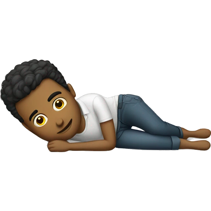 Men lay on bed emoji