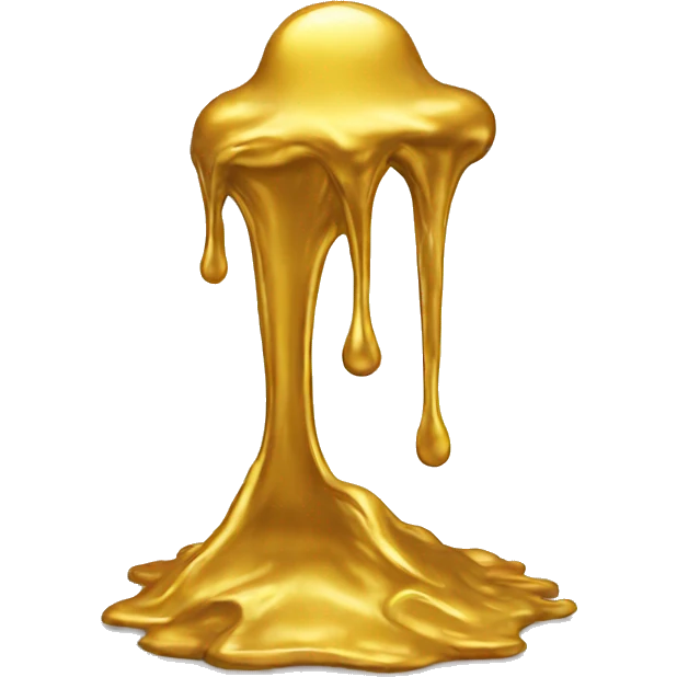 Melting gold emoji