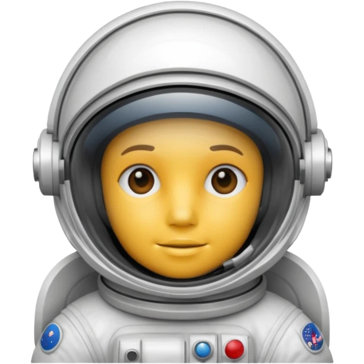 Astronaut helmet with White fiberglass material with subtle panel lines. emoji