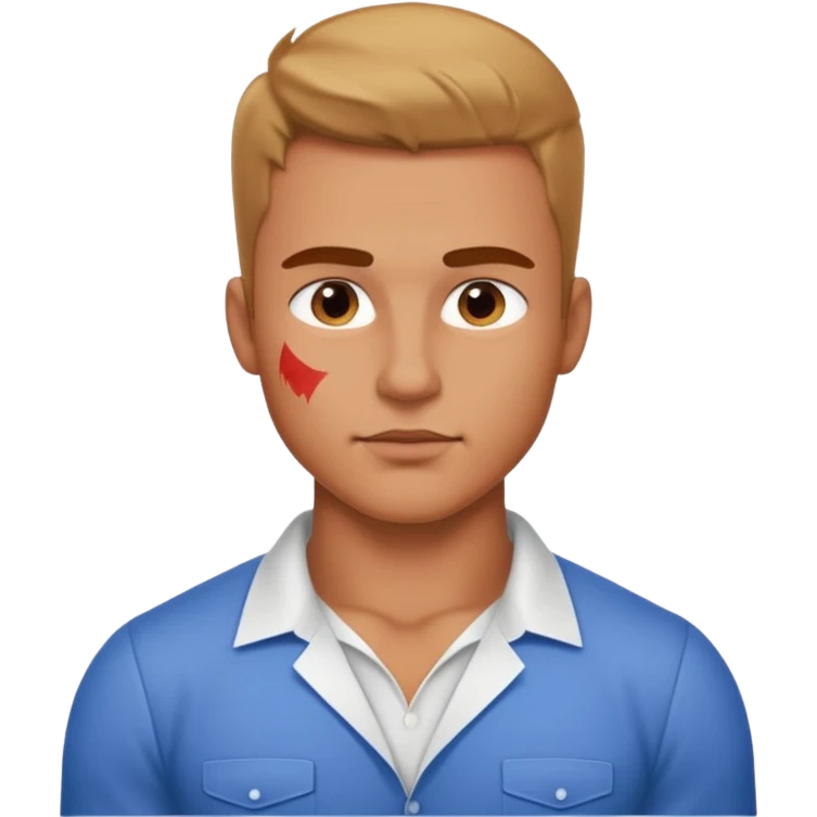 Hot engineer with kiss marks and muscles emoji