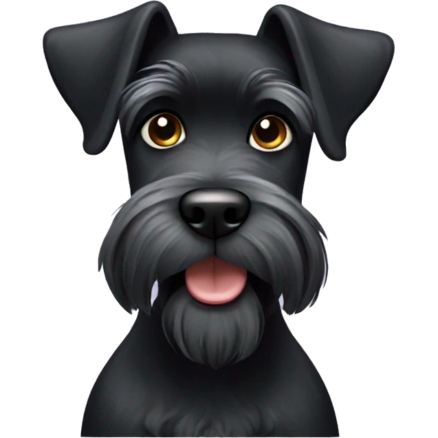 black schnauzer dog  emoji