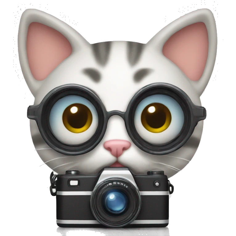 kitty with camera emoji