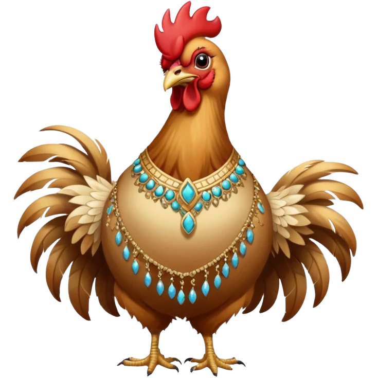 Silkie rooster belly dancing emoji