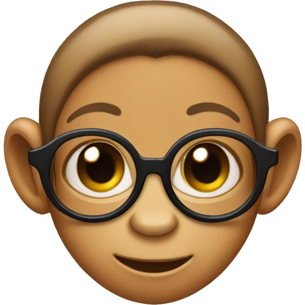 Girls monkey with glasses emoji