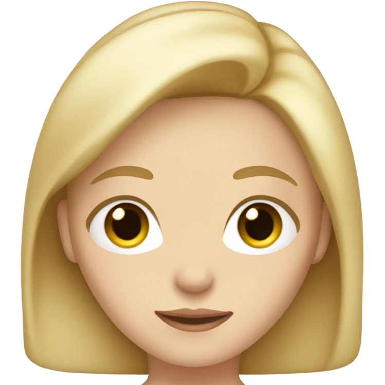 Blonde pale girl with pretty light brown eyes emoji